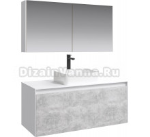 Мебель для ванной Aqwella 5 stars Mobi 120 белая, бетон светлый