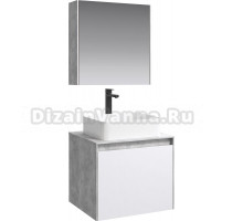 Мебель для ванной Aqwella 5 stars Mobi 60 бетон светлый, белая