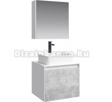 Мебель для ванной Aqwella 5 stars Mobi 60 белая, бетон светлый