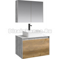 Мебель для ванной Aqwella 5 stars Mobi 80 бетон светлый, дуб балтийский