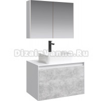 Мебель для ванной Aqwella 5 stars Mobi 80 белая, бетон светлый