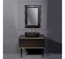 Мебель для ванной Armadi Art Valessi Avantgarde Canale 100 черная, с накладной раковиной