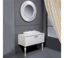 Мебель для ванной Armadi Art Vallessi Avangarde Linea 100 белая, с прямоугольной раковиной без смесителя