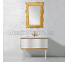 Мебель для ванной Armadi Art Valessi Avantgarde Canale 100 белая, с раковиной-столешницей