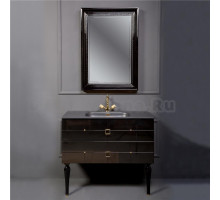 Мебель для ванной Armadi Art Valessi Avantgarde Piazza 100 черная, с раковиной-столешницей