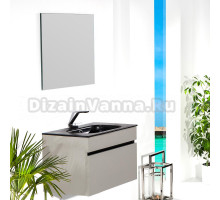 Мебель для ванной Armadi Art Vallessi 60 кашемир, с черной раковиной