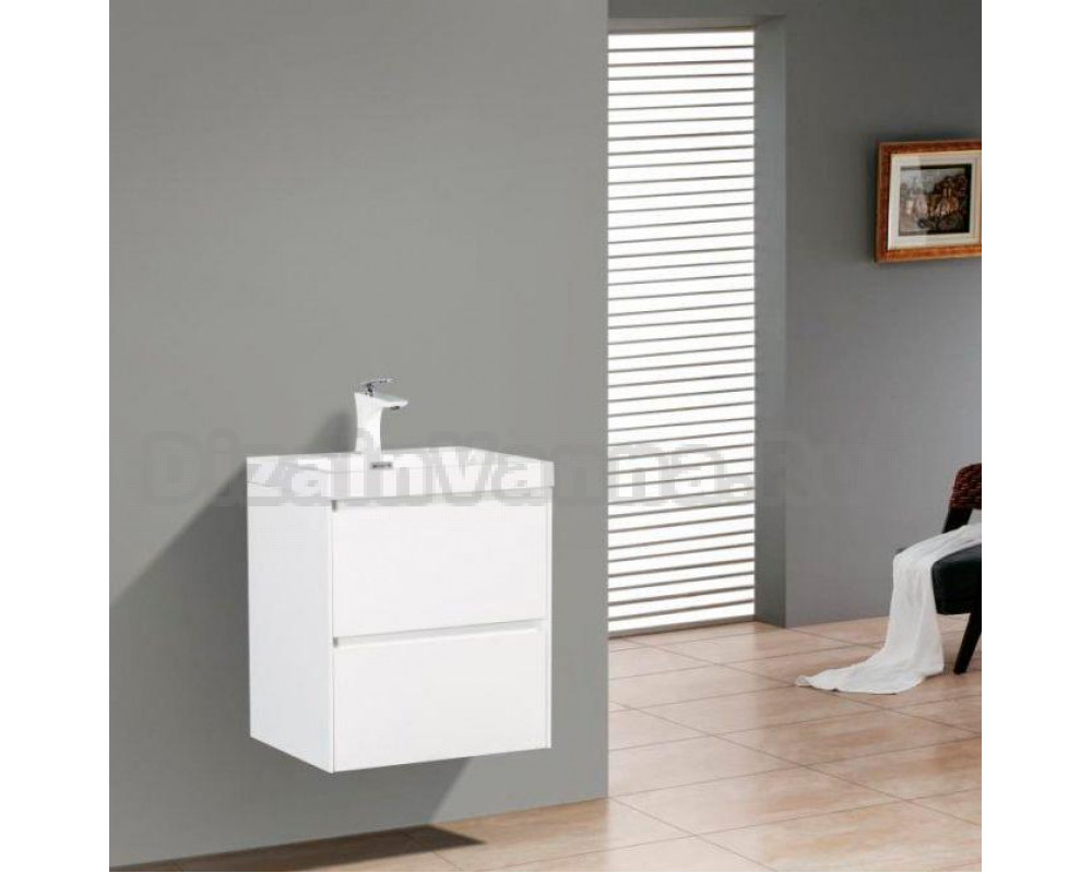 Тумба с раковиной belbagno pietra mini 40 l bianco lucido