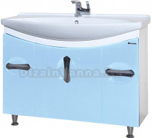 Тумба с раковиной Bellezza Лагуна 105 голубая