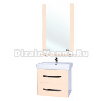 Мебель для ванной Bellezza Рокко 50 подвесная бежевая 2 ящика