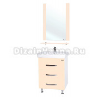 Мебель для ванной Bellezza Рокко 50 бежевая напольная 3 ящика