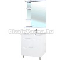 Мебель для ванной Bellezza Эйфория 60 белая 2 ящика