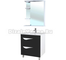 Мебель для ванной Bellezza Эйфория 60 черная 2 ящика
