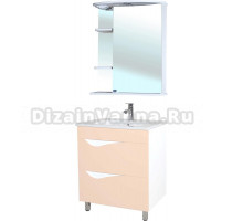 Мебель для ванной Bellezza Эйфория 60 бежевая 2 ящика