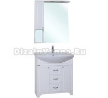 Мебель для ванной Bellezza Камелия 75 белая Н, раковина Kirovit Стиль 75