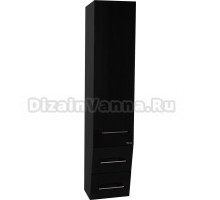 Шкаф-пенал Bellezza Берта подвесная 40 универсальный черный