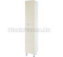 Шкаф-пенал Bellezza Пегас 35 L, с бельевой корзиной, бежевый