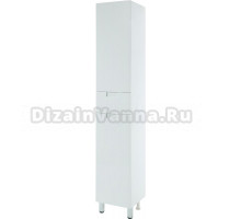 Шкаф-пенал Bellezza Пегас 35 L, с бельевой корзиной, белый