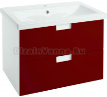 Тумба с раковиной Bellezza Пегас 60 подвесная, красная