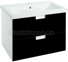 Тумба с раковиной Bellezza Пегас 60 подвесная, черная