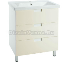 Тумба с раковиной Bellezza Пегас 60 напольная, бежевая