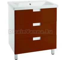 Тумба с раковиной Bellezza Пегас 60 напольная, красная
