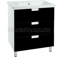 Тумба с раковиной Bellezza Пегас 60 напольная, черная