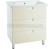 Тумба с раковиной Bellezza Пегас 70 напольная, бежевая