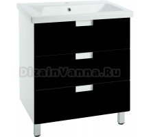 Тумба с раковиной Bellezza Пегас 70 напольная, черная
