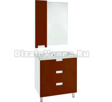 Мебель для ванной Bellezza Пегас 80 напольная, красная