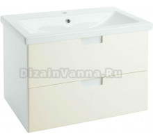 Тумба с раковиной Bellezza Пегас 90 подвесная, бежевая