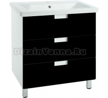 Тумба с раковиной Bellezza Пегас 90 напольная, черная