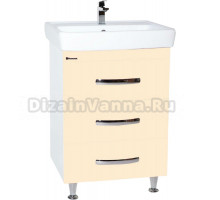 Тумба с раковиной Bellezza Рокко 50 напольная, бежевая