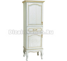 Шкаф-пенал Bellezza Рим 60 L белый патина золото