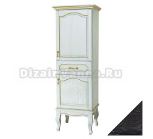 Шкаф-пенал Bellezza Рим 60 R черный патина серебро