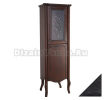 Шкаф-пенал Bellezza Грация Люкс 60 R черный патина серебро