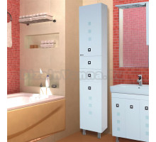 Шкаф-пенал Bellezza Натали 35 с бельевой корзиной L белый