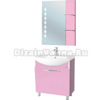 Мебель для ванной Bellezza Глория Гласс 75 розовая