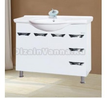 Тумба с раковиной Bellezza Белла Люкс 105 белая