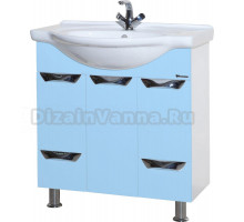 Тумба с раковиной Bellezza Белла Люкс 75 голубая