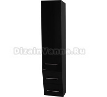 Шкаф-пенал Bellezza Берта подвесная 40 R черный
