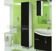 Шкаф-пенал Bellezza Лагуна 35 с бельевой корзиной L черный