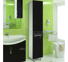 Шкаф-пенал Bellezza Лагуна 35 с бельевой корзиной R черный