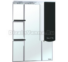 Зеркало-шкаф Bellezza Мари 75 R белый/черный