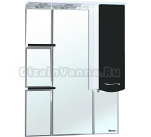 Зеркало-шкаф Bellezza Мари 85 R белый/черный