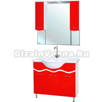 Мебель для ванной Bellezza Мари 105 белая/красная