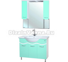 Мебель для ванной Bellezza Мари 105 белая/салатовая