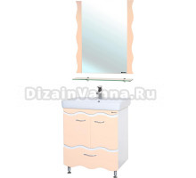 Мебель для ванной Bellezza Мари Волна 80 белая/бежевая