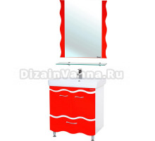 Мебель для ванной Bellezza Мари Волна 80 белая/красная