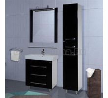 Мебель для ванной Bellezza Рокко 80 черная напольная 3 ящика