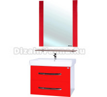 Мебель для ванной Bellezza Рокко 80 подвесная красная 2 ящика
